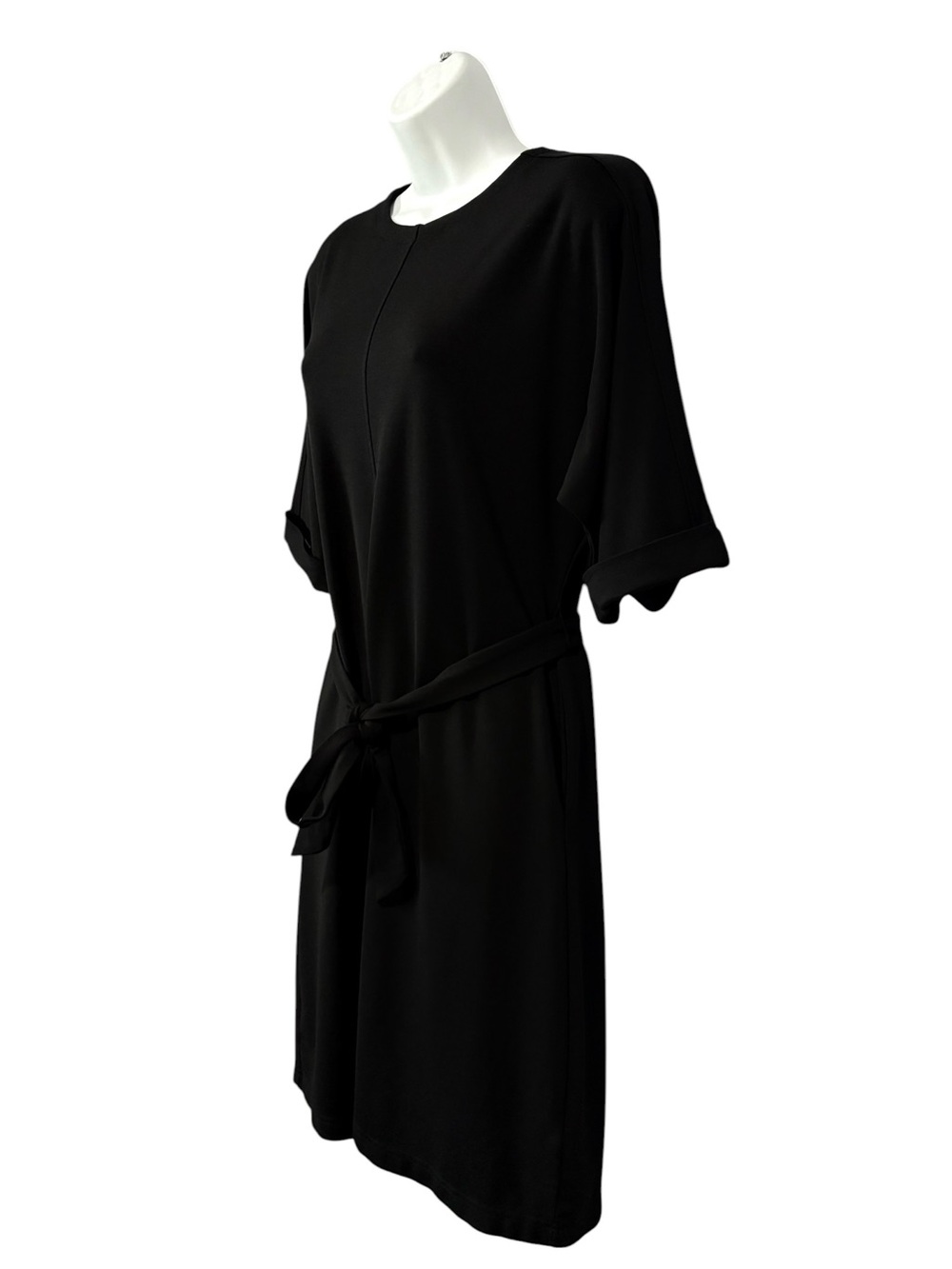 RW&CO, Black Stretch Belted Shift Dress, Medium, Pockets Career Minimalist - Picture 6 of 9